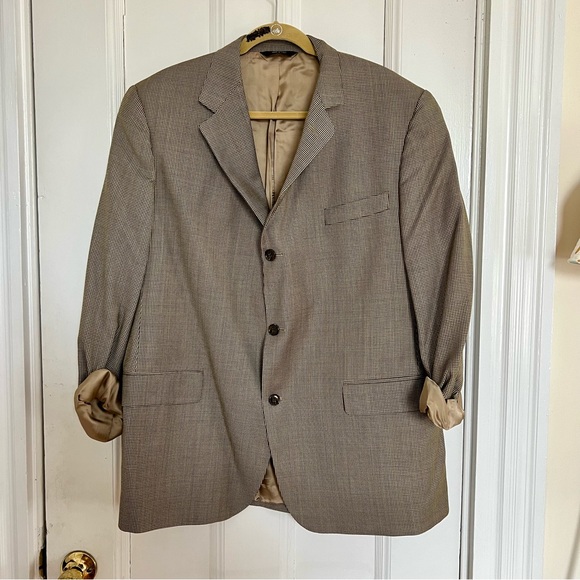 Vintage Italian Wool Hound’s Tooth Brooks Brothers Blazer - Picture 2 of 7